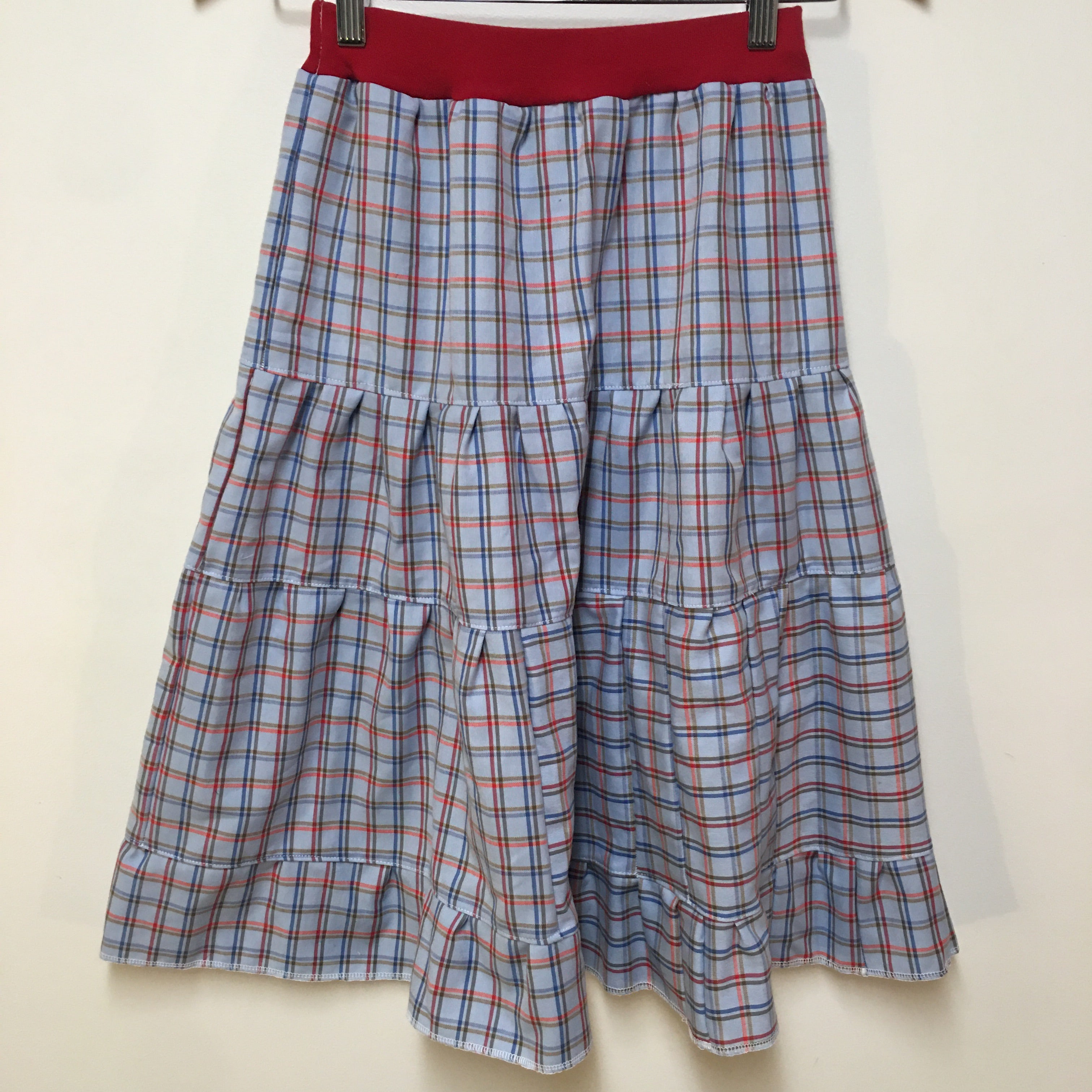 Midi Cotton Plaid Skirt (10-12)
