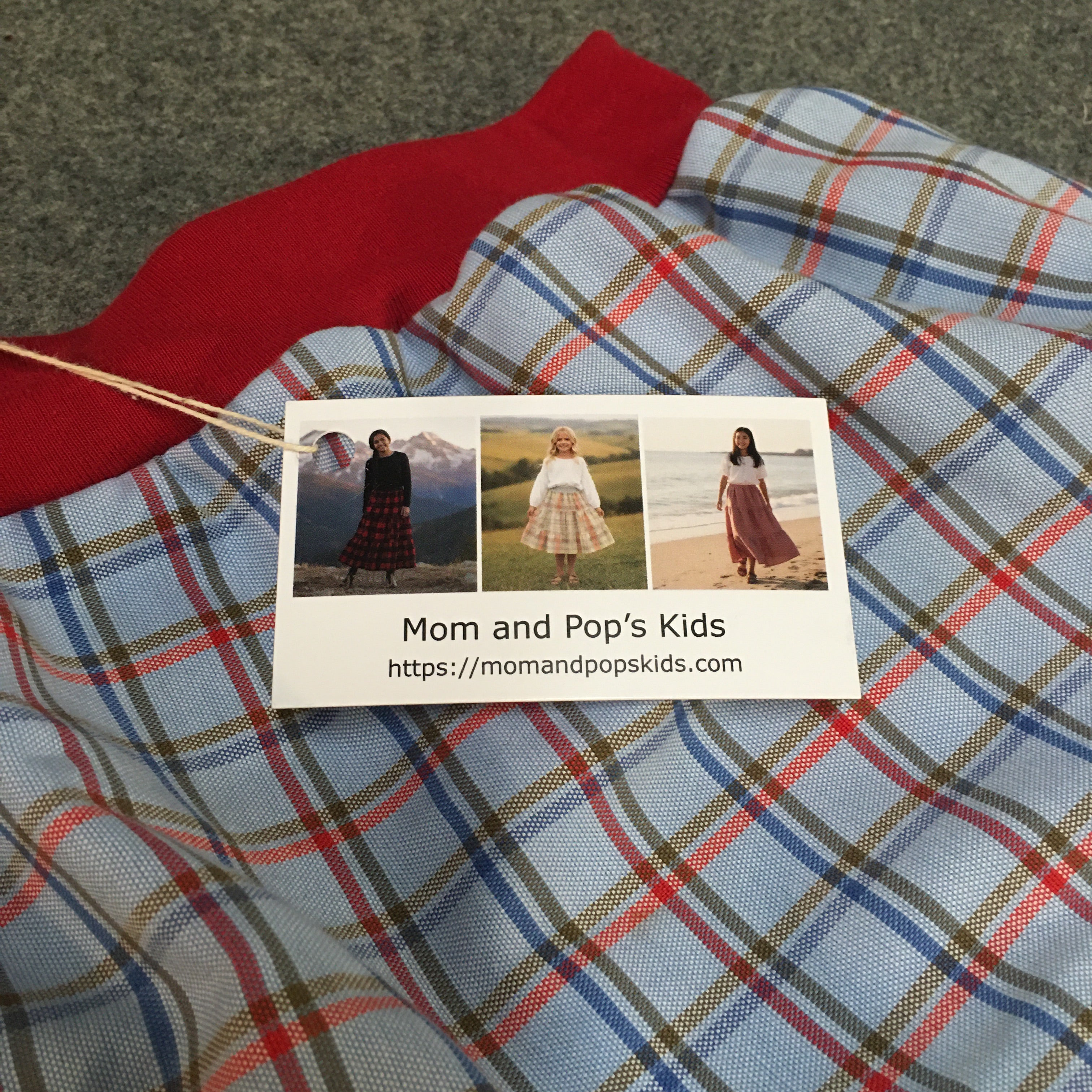Midi Cotton Plaid Skirt (10-12)