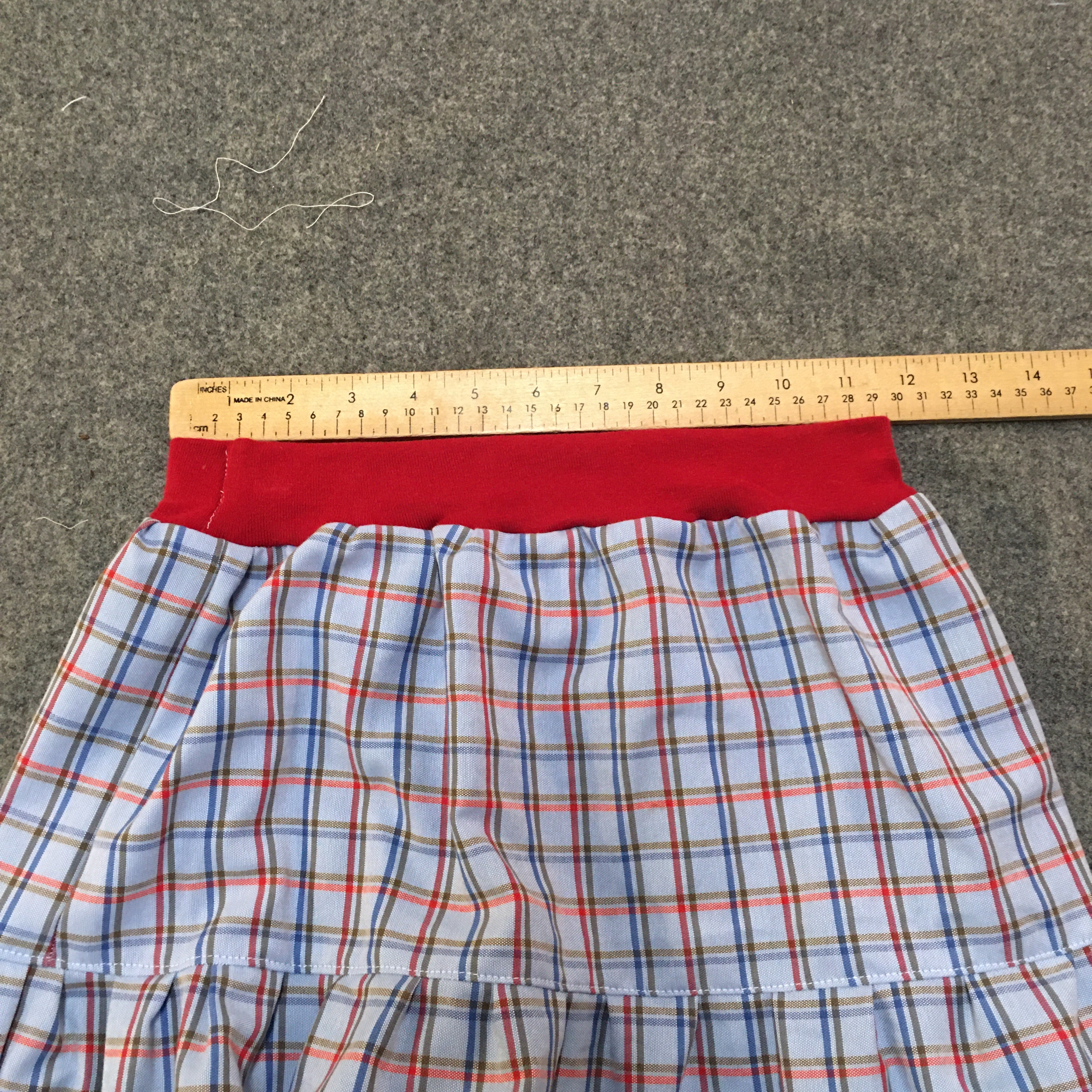 Midi Cotton Plaid Skirt (10-12)
