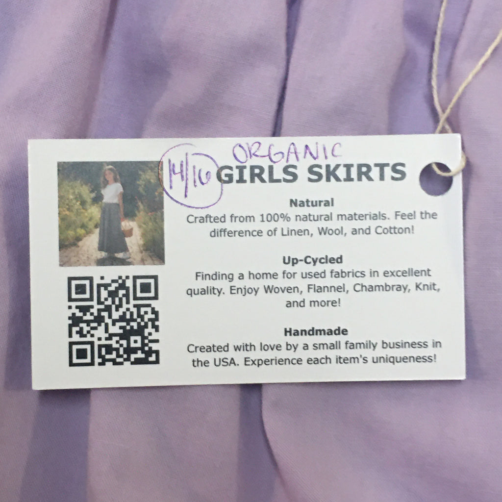 Midi Organic Cotton Purple Skirt (14-16)