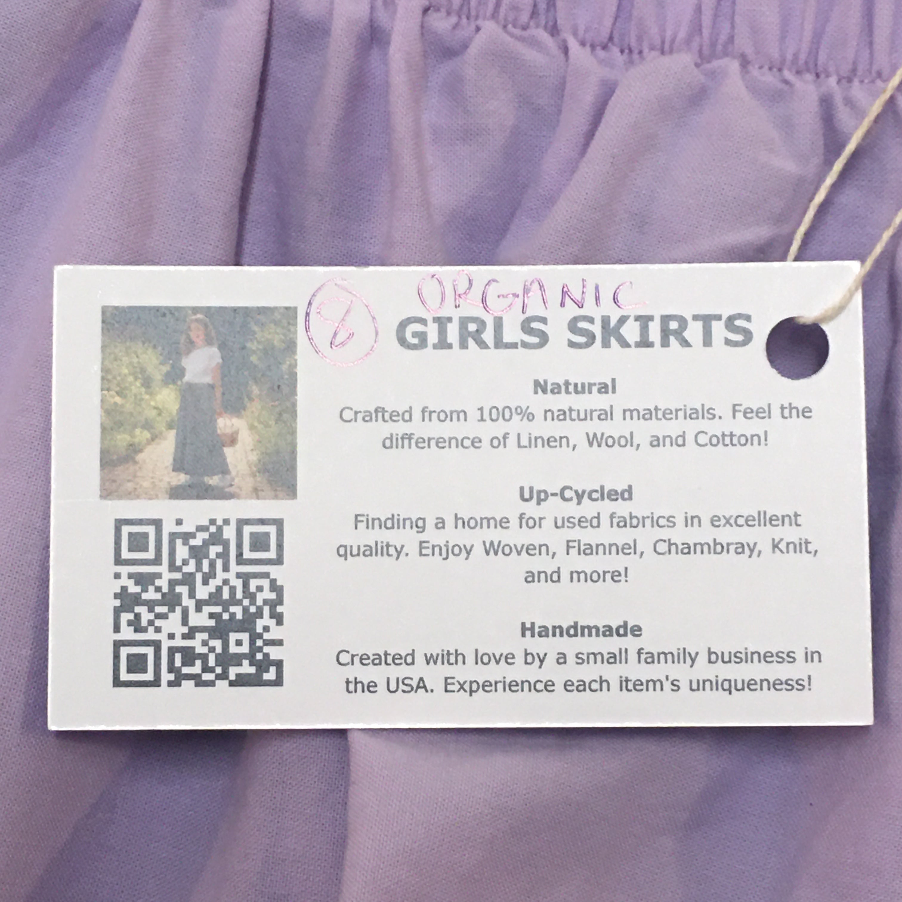 Midi Organic Cotton Purple Skirt (8)