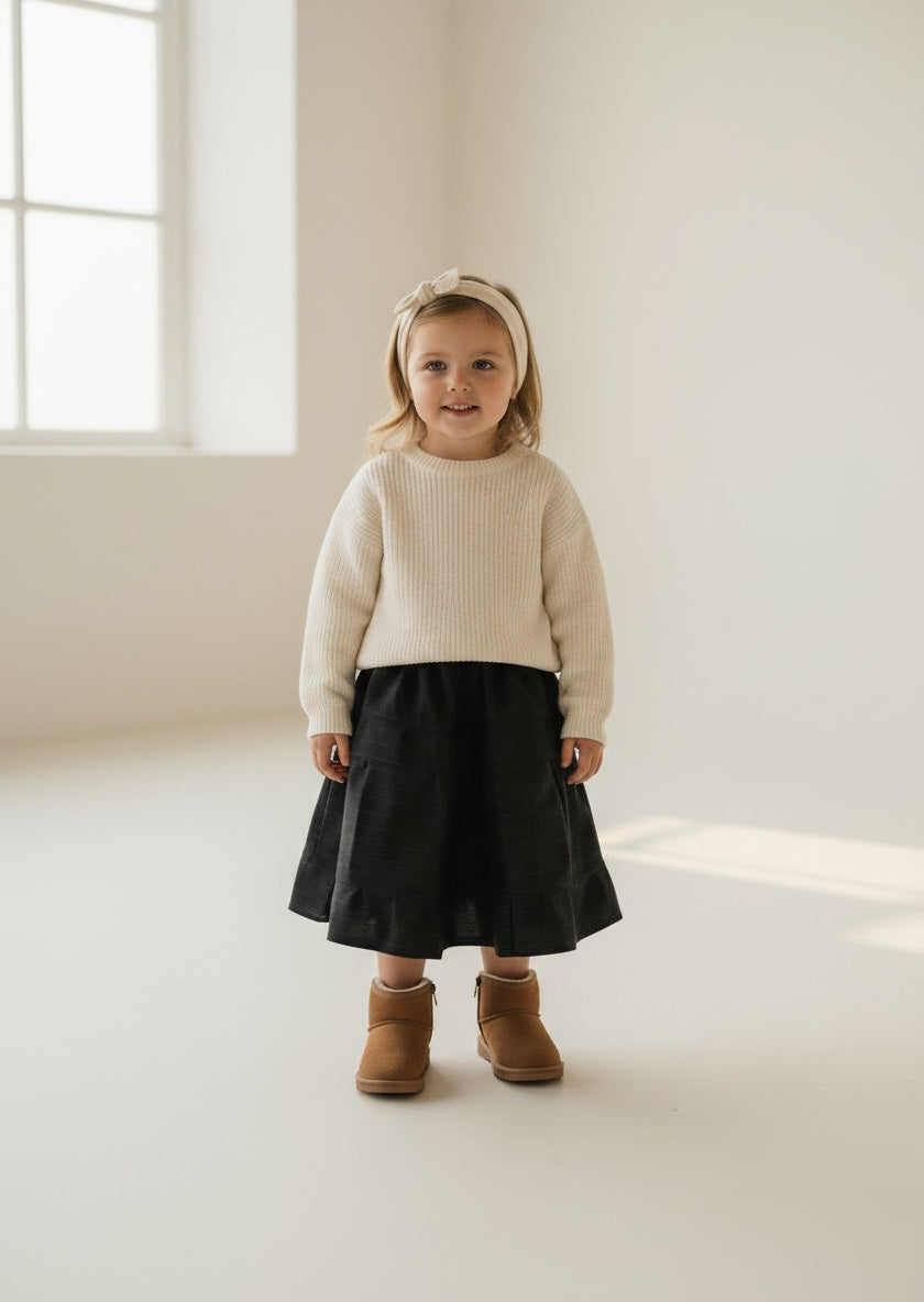 Midi Wool Striped Skirt (5)