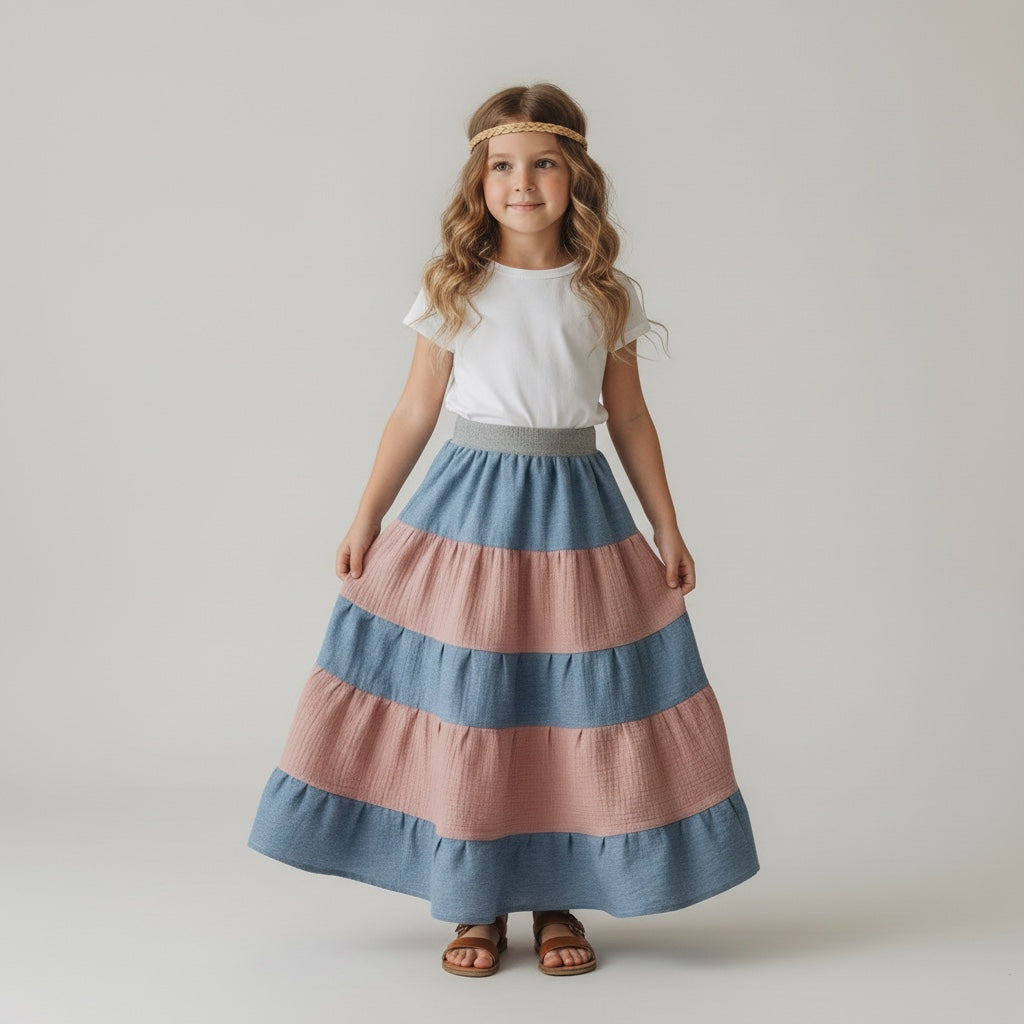 Maxi Cotton Patchwork Skirt (8)