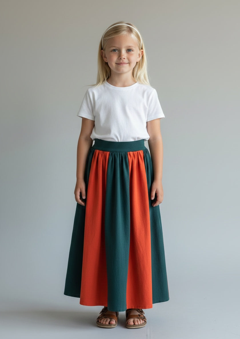 Maxi Knit Colorblock Skirt (6-7)