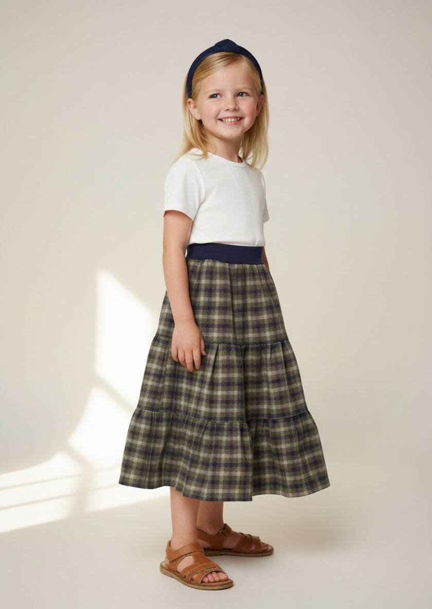Midi Cotton Checkered Skirt (5)
