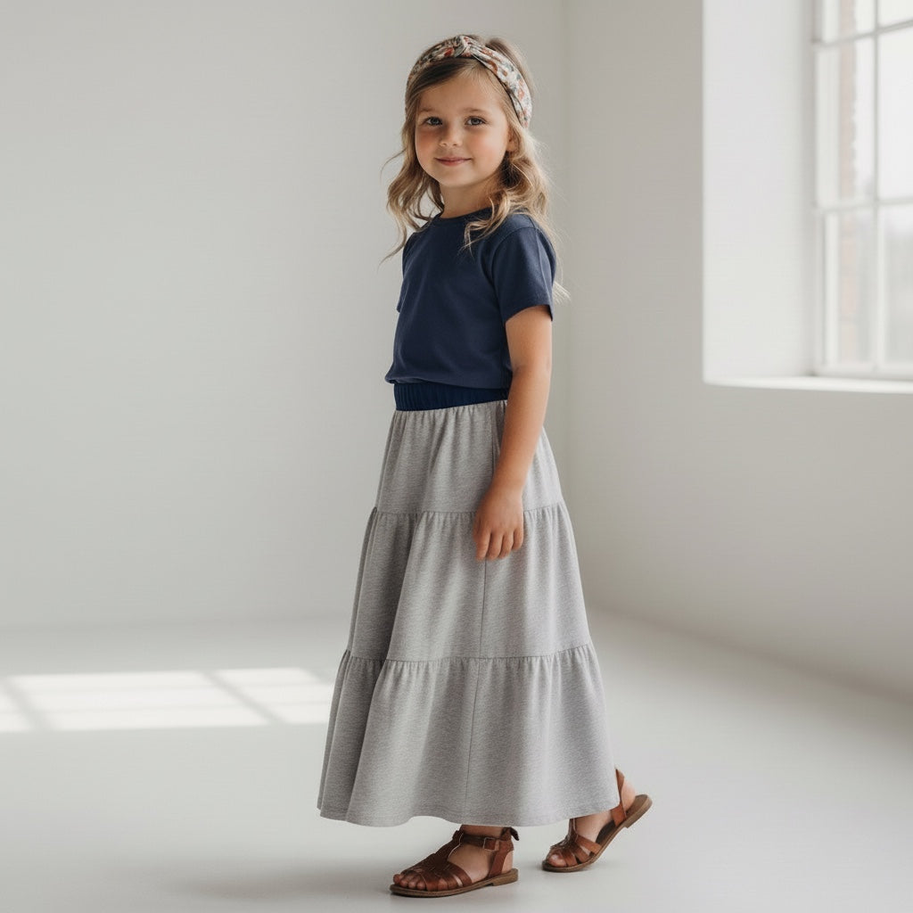 Maxi Cotton Blue Skirt (6)