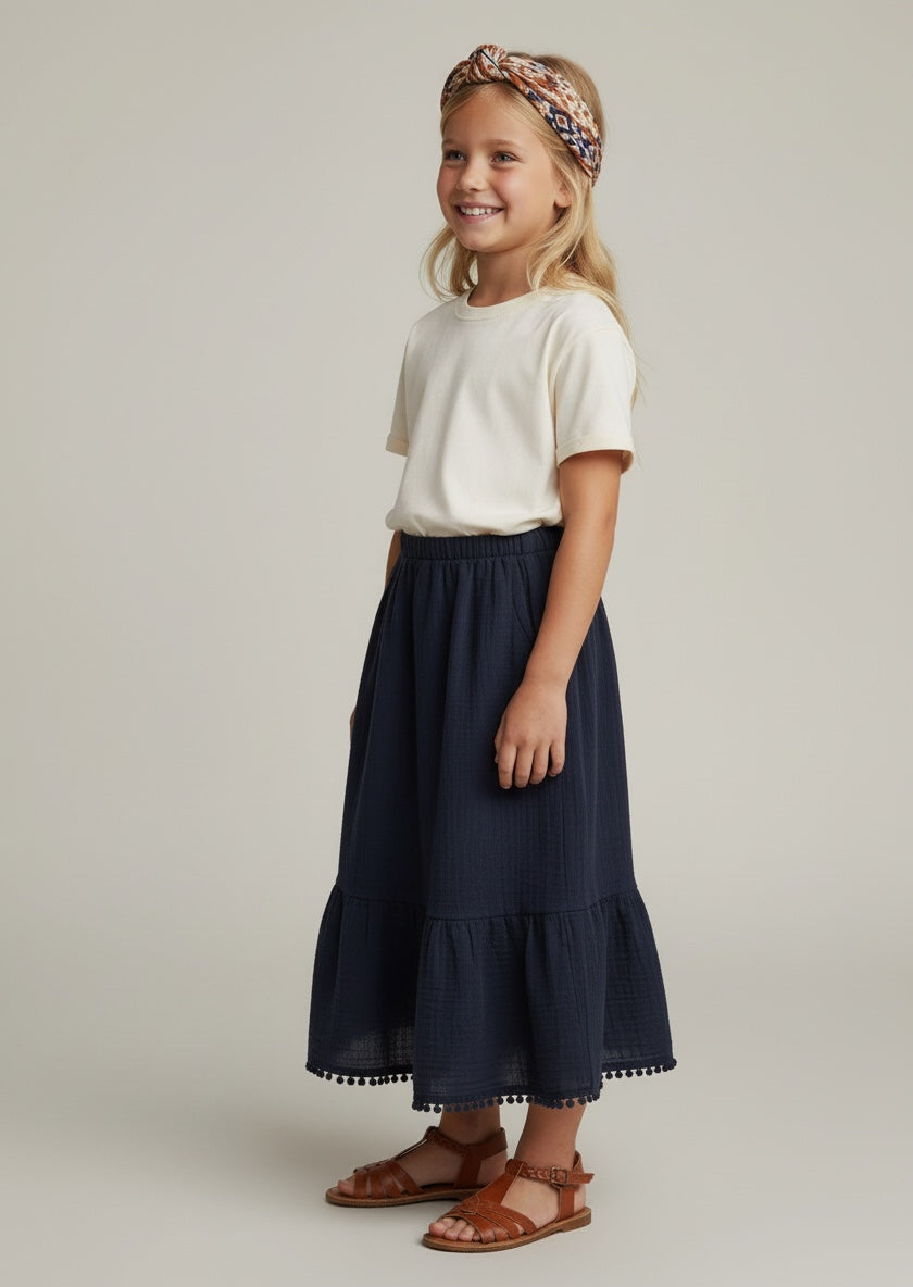 Maxi Gauze Blue Skirt (10-12)