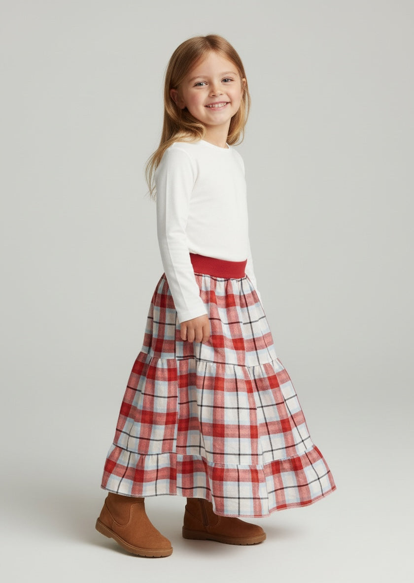 Maxi Flannel Plaid Skirt (5-6)