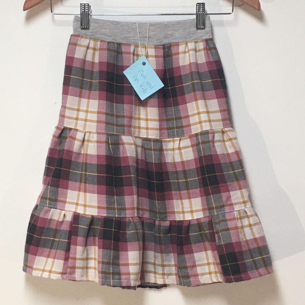 Midi Flannel Plaid Skirt (2-3)