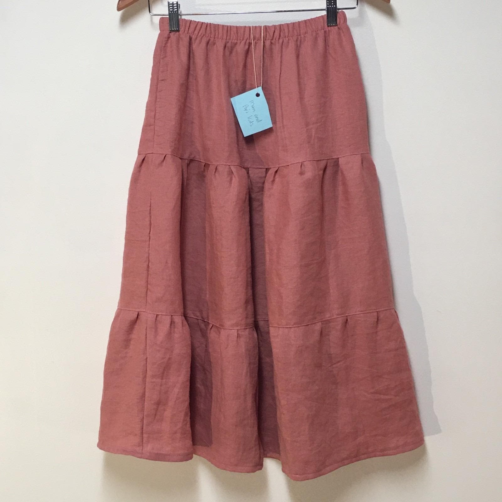 Maxi 100% Linen Pink Skirt (10-12)