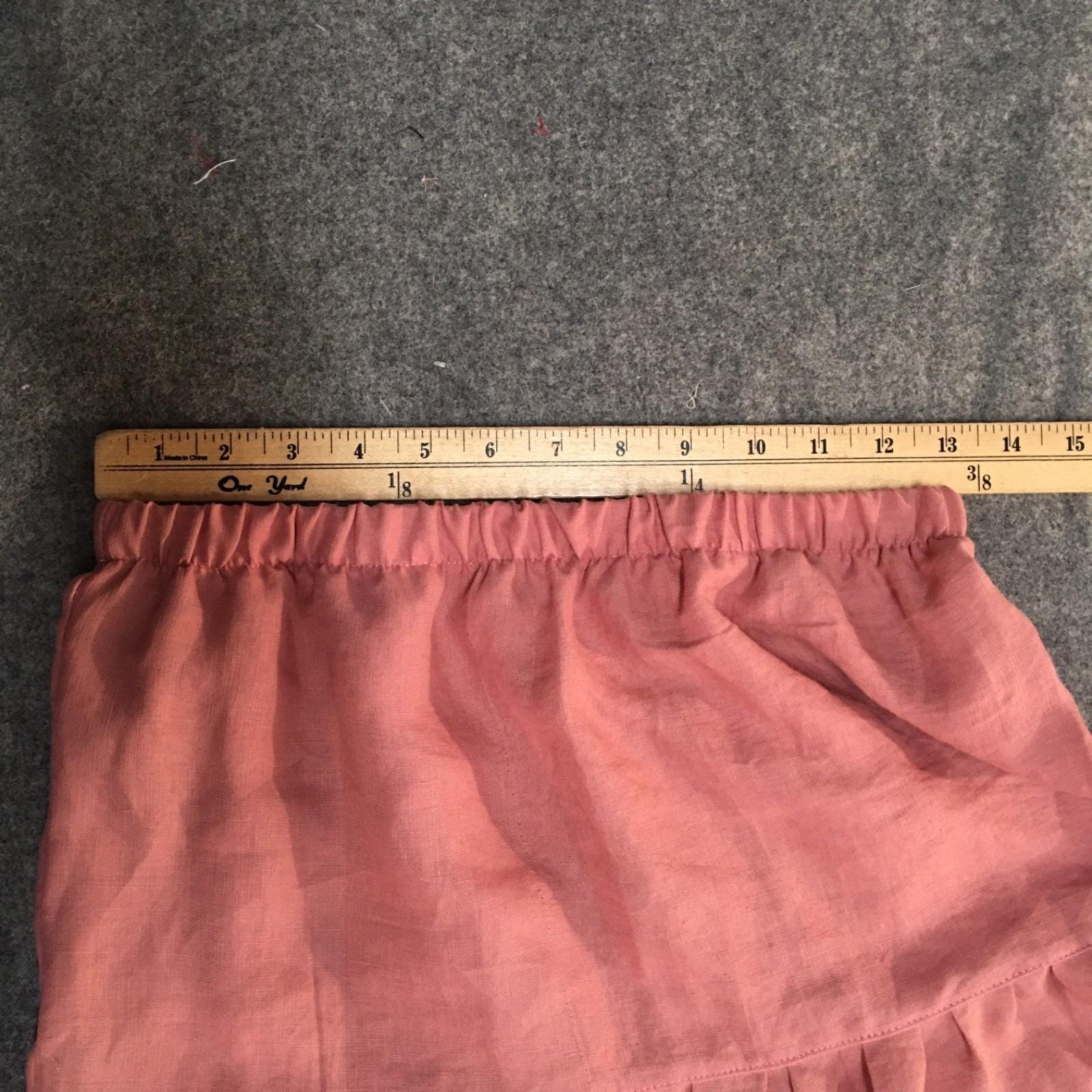 Maxi 100% Linen Pink Skirt (14-16)
