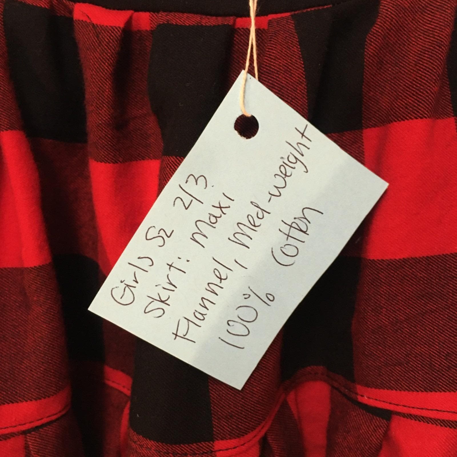 Maxi Flannel Checkered Skirt (2-3)
