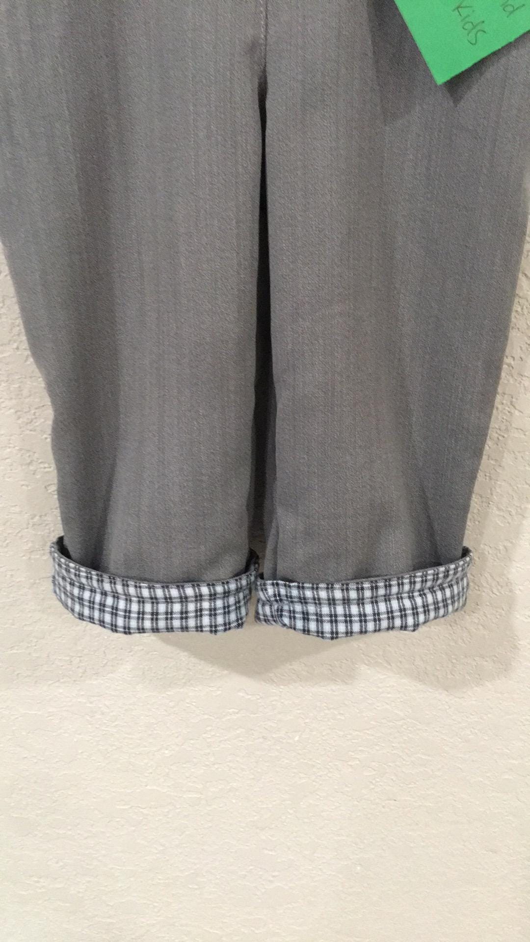 100% Wool Flannel Reversible Overalls (6M)