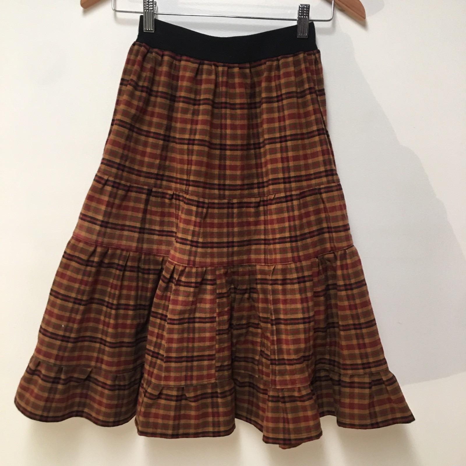 Maxi Canvas Plaid Skirt (6-7)