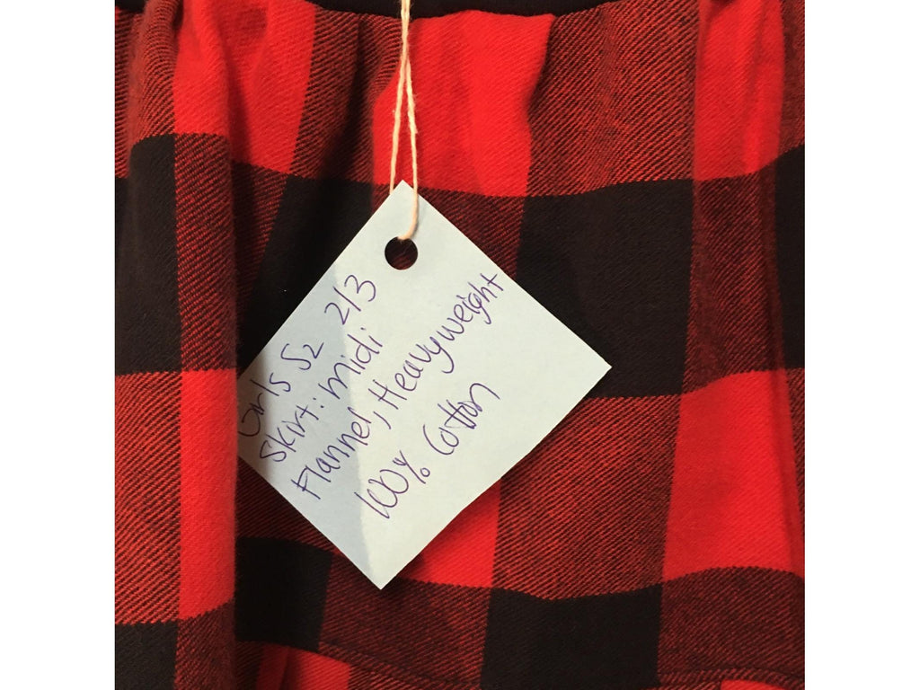 Midi Flannel Checkered Skirt (2-3)