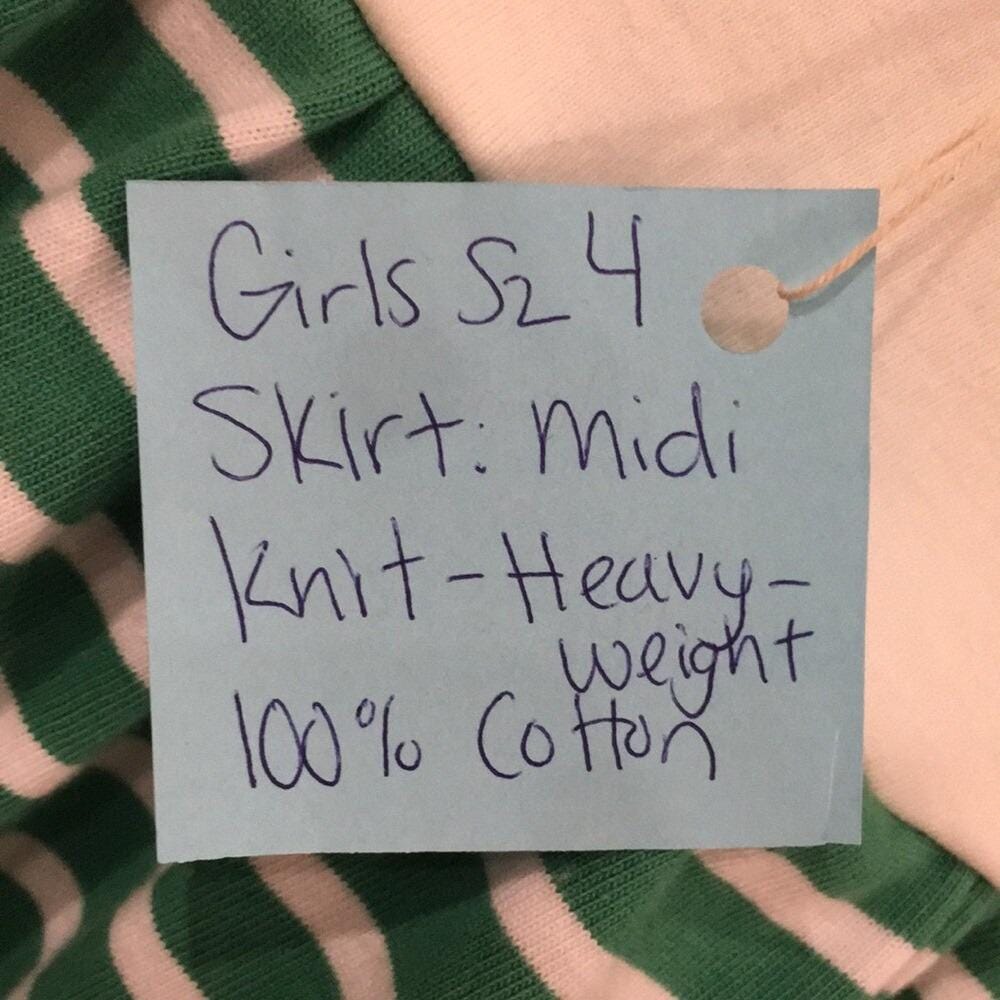 Midi Knit Striped Skirt (4)
