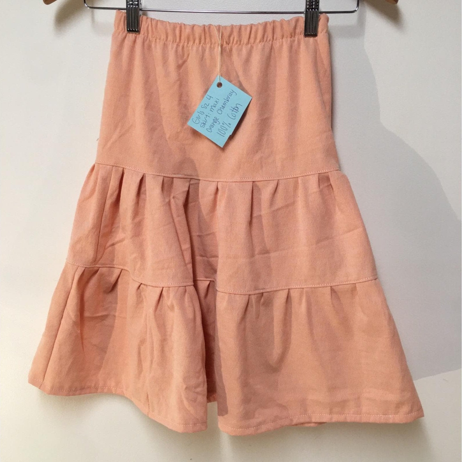 Maxi Cotton Orange Skirt (4)