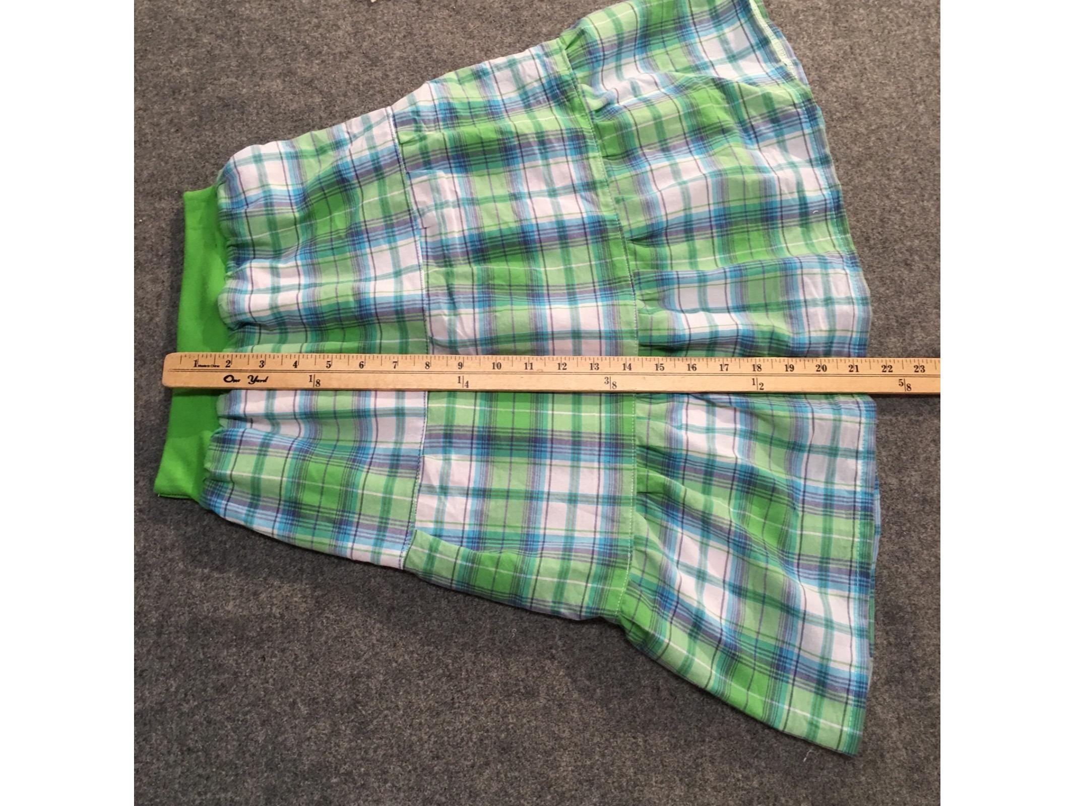 Maxi Cotton Plaid Skirt (4-5)