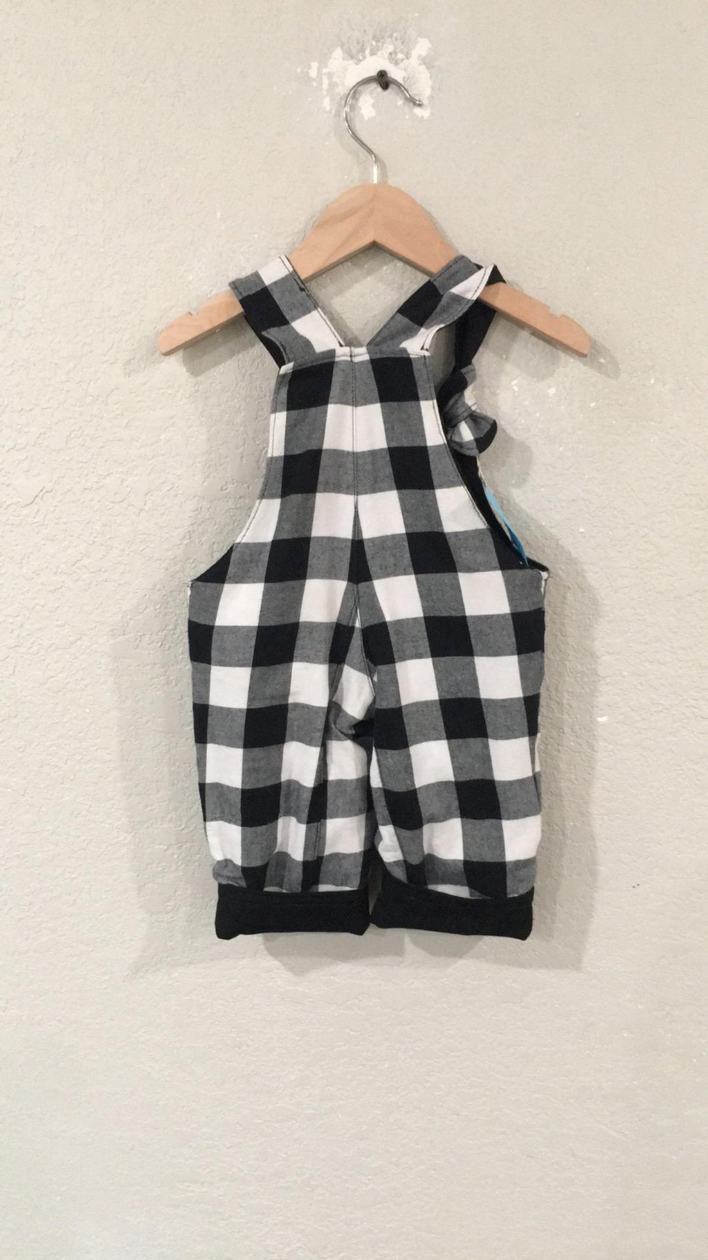 100% Wool Flannel Reversible Overalls (6M)