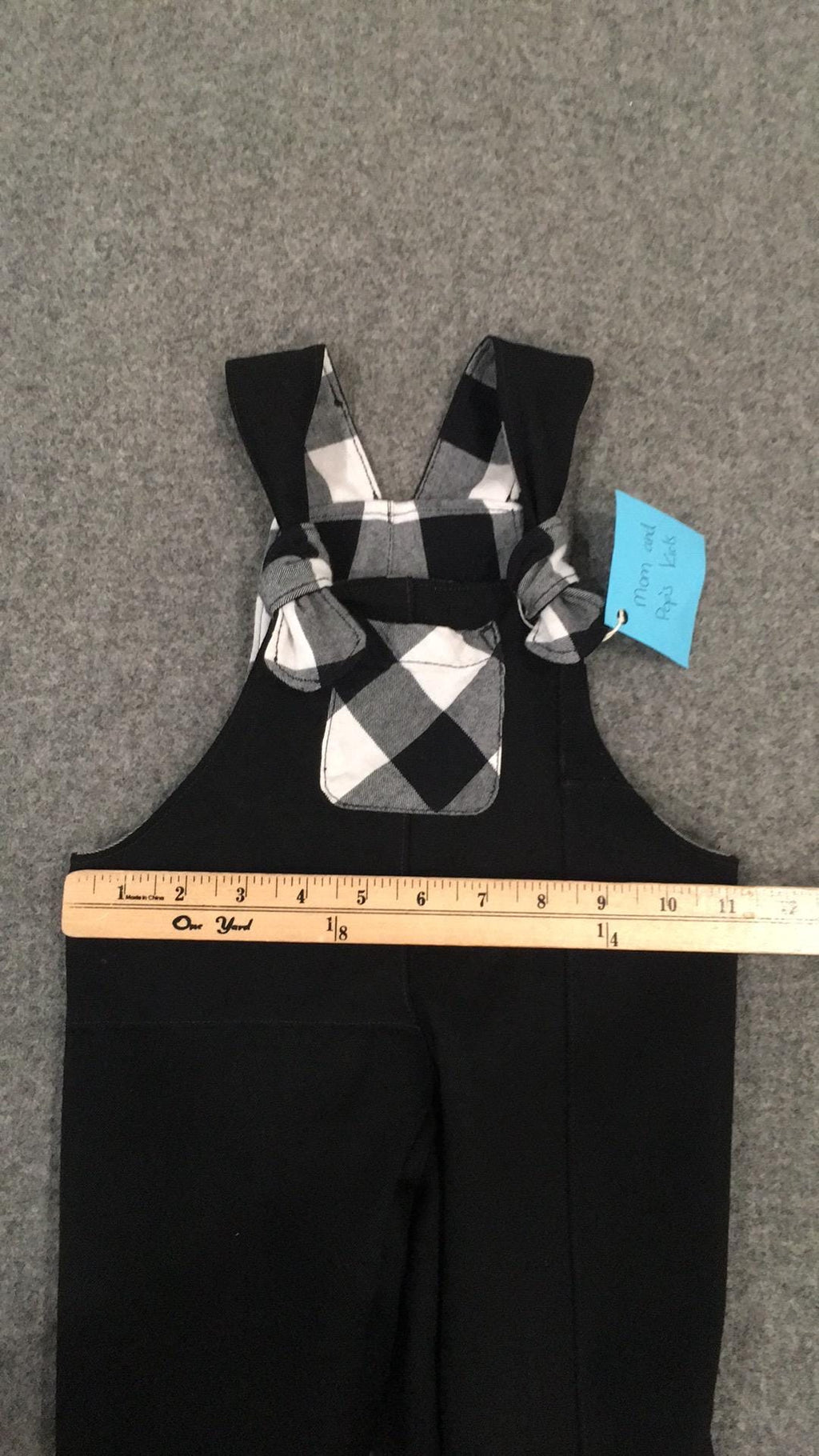 100% Wool Flannel Reversible Overalls (6M)