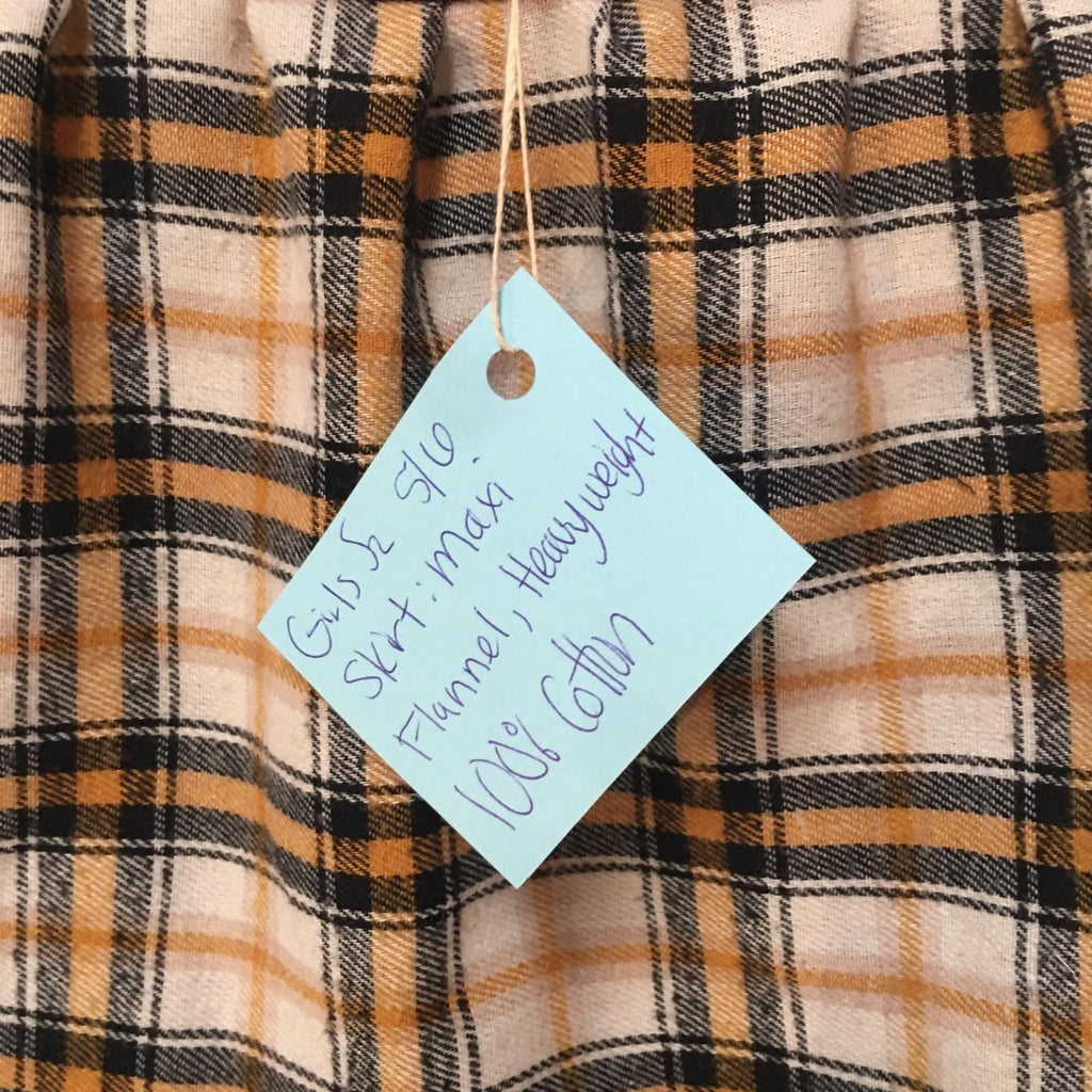 Maxi Flannel Plaid Skirt (5-6)