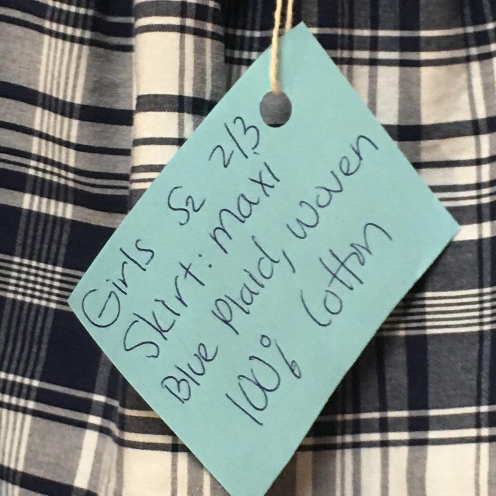 Maxi Cotton Plaid Skirt (2-3)