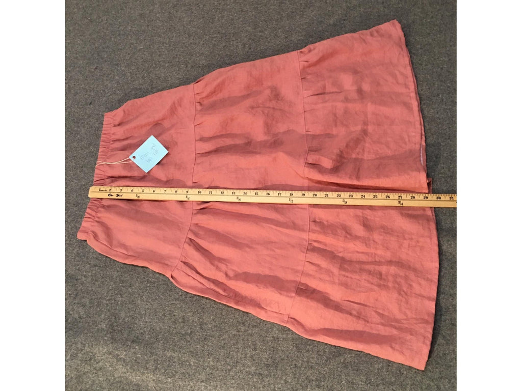 Maxi 100% Linen Pink Skirt (14-16)