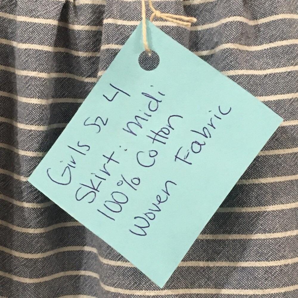 Midi Cotton Striped Skirt (4)