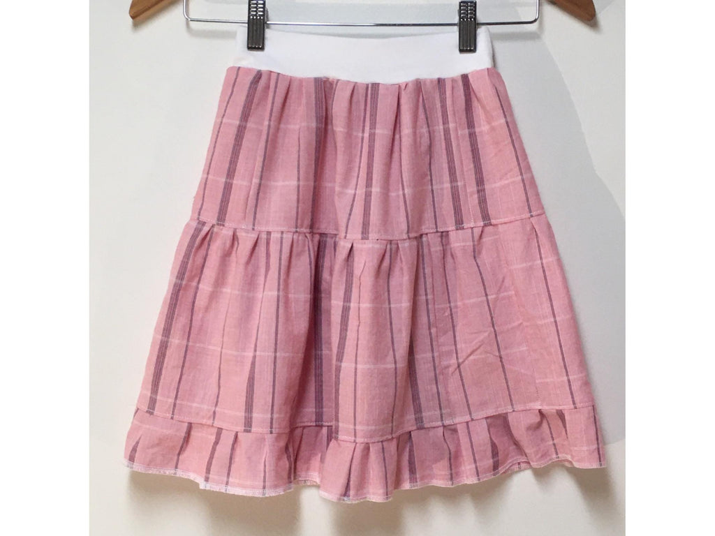 Midi Cotton Plaid Skirt (2-3)