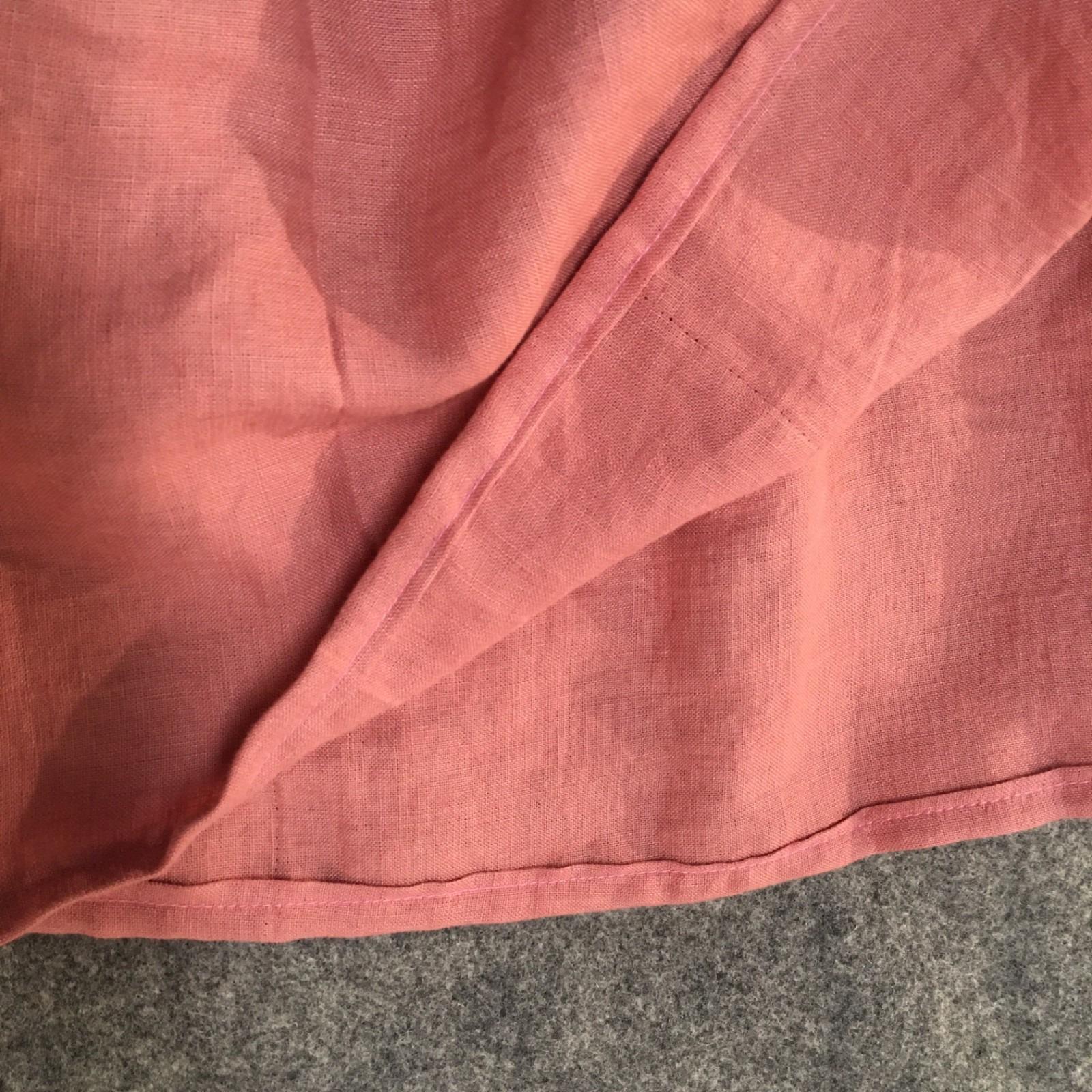 Maxi 100% Linen Pink Skirt (8)