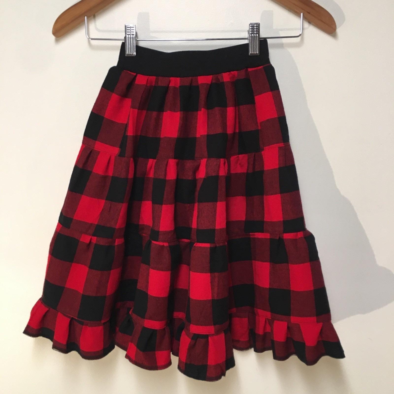 Maxi Flannel Checkered Skirt (2-3)