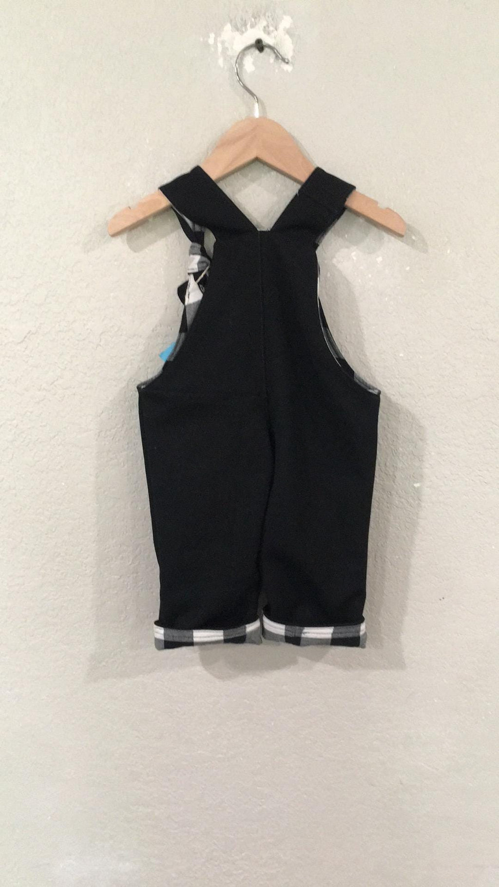 100% Wool Flannel Reversible Overalls (6M)