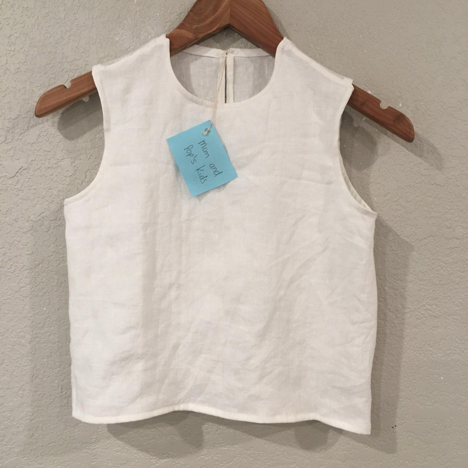 100% Linen Tank Top Girls (7-8)