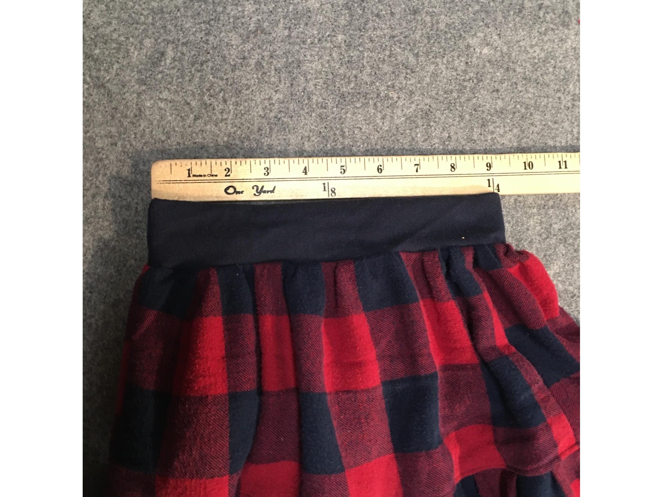 Maxi Flannel Checkered Skirt (2-3)