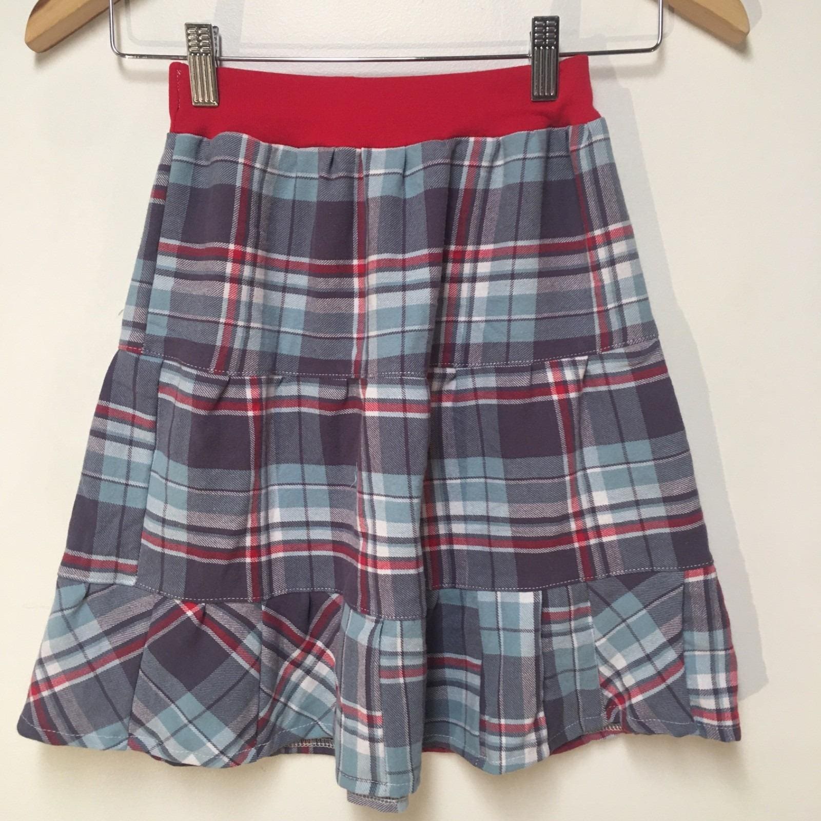 Midi Flannel Plaid Skirt (2-3)