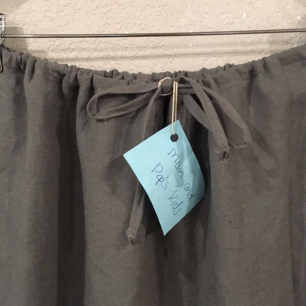 Maxi 100% Linen Gray Skirt (8-16)