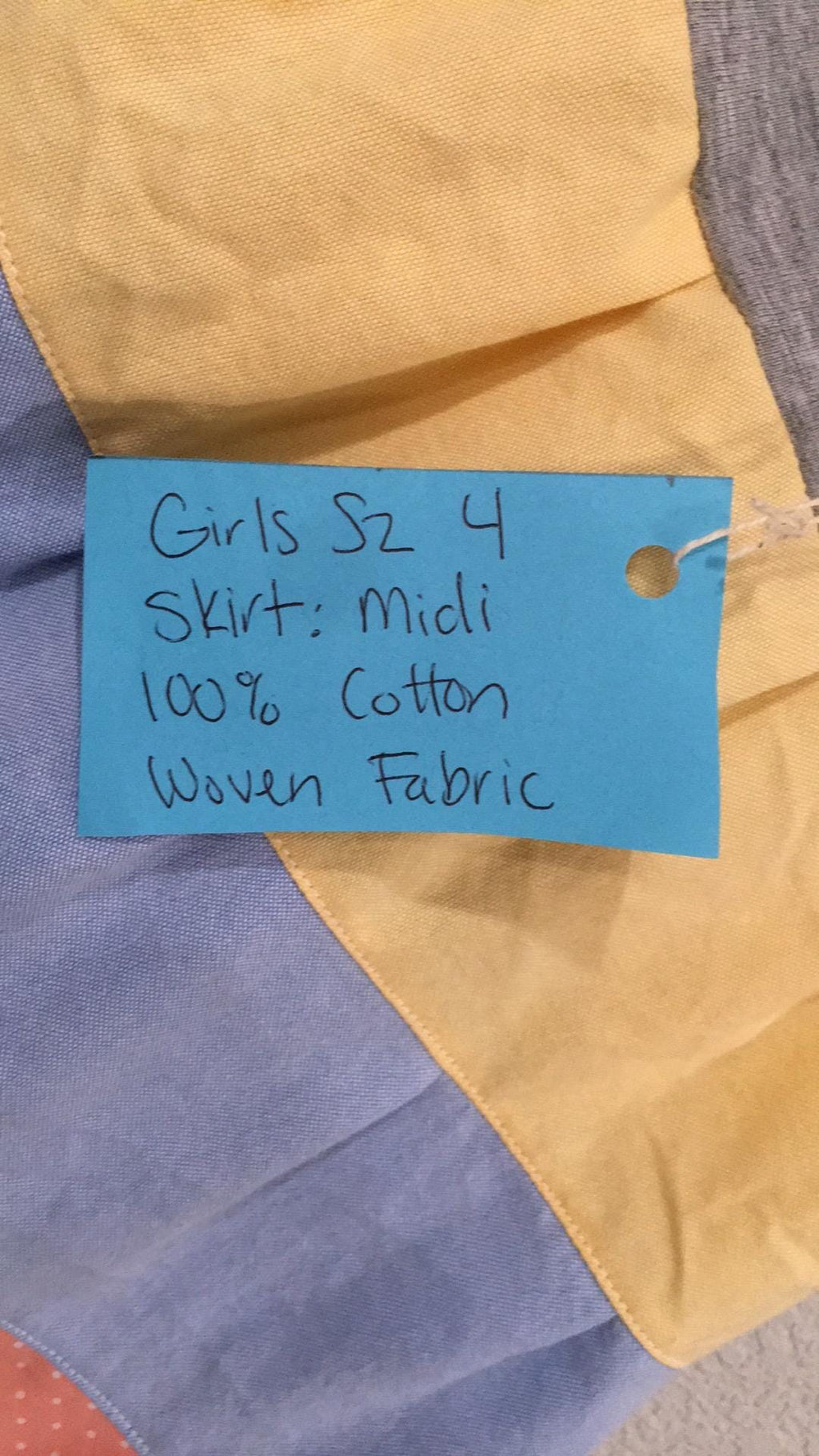 Midi Cotton Colorblock Skirt (4)