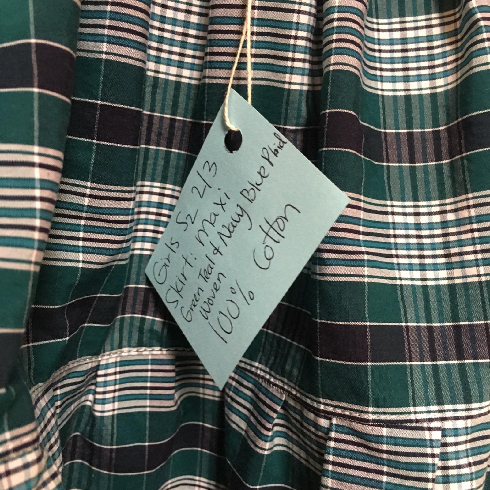 Maxi Blue Plaid Skirt Girls (2-3)