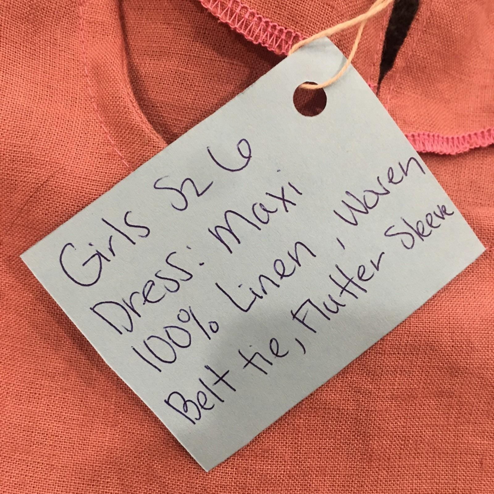 100% Linen Maxi Dress Pink (6)