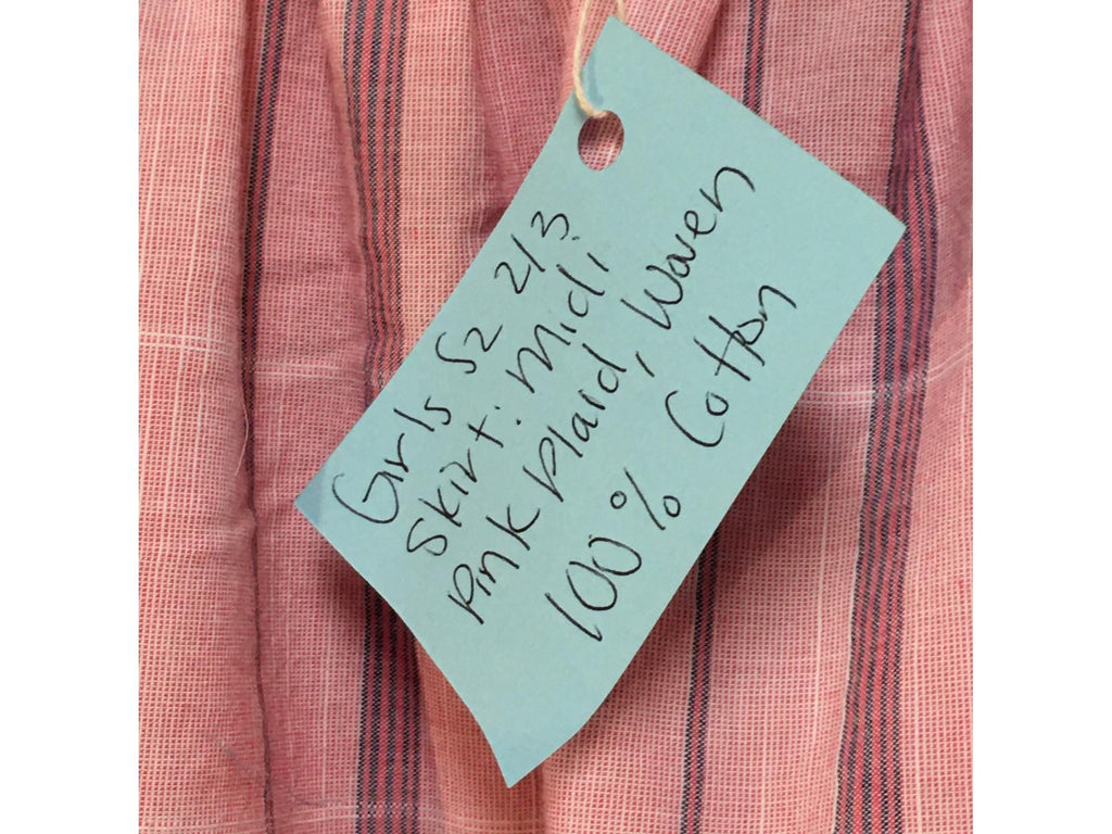 Midi Cotton Plaid Skirt (2-3)