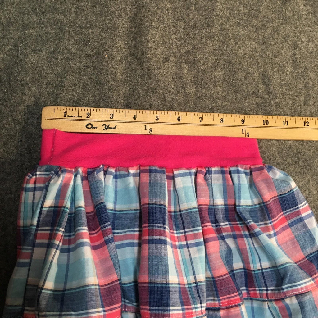 Midi Cotton Plaid Skirt (2-3)