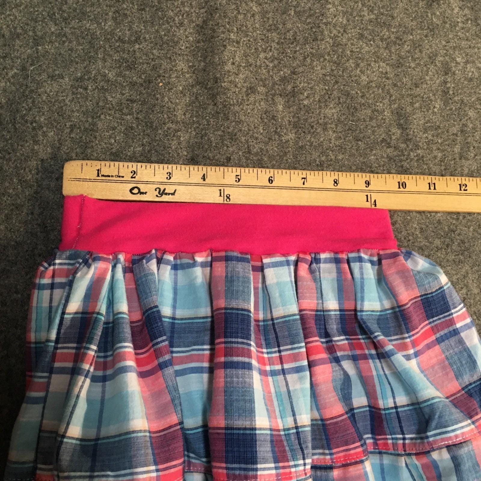 Midi Cotton Plaid Skirt (2-3)