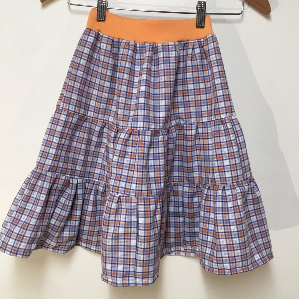 Maxi Cotton Plaid Skirt (2-3)