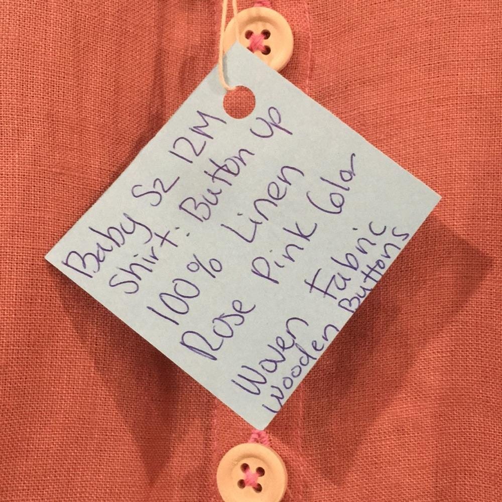 100% Linen Button Shirt Baby (12M)