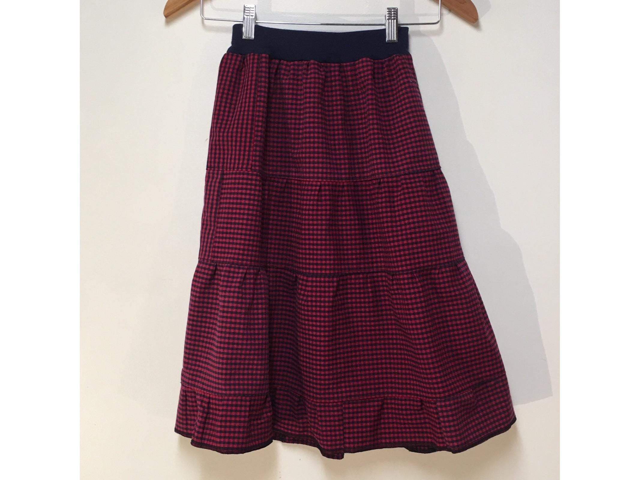 Maxi Cotton Checkered Skirt (6-7)