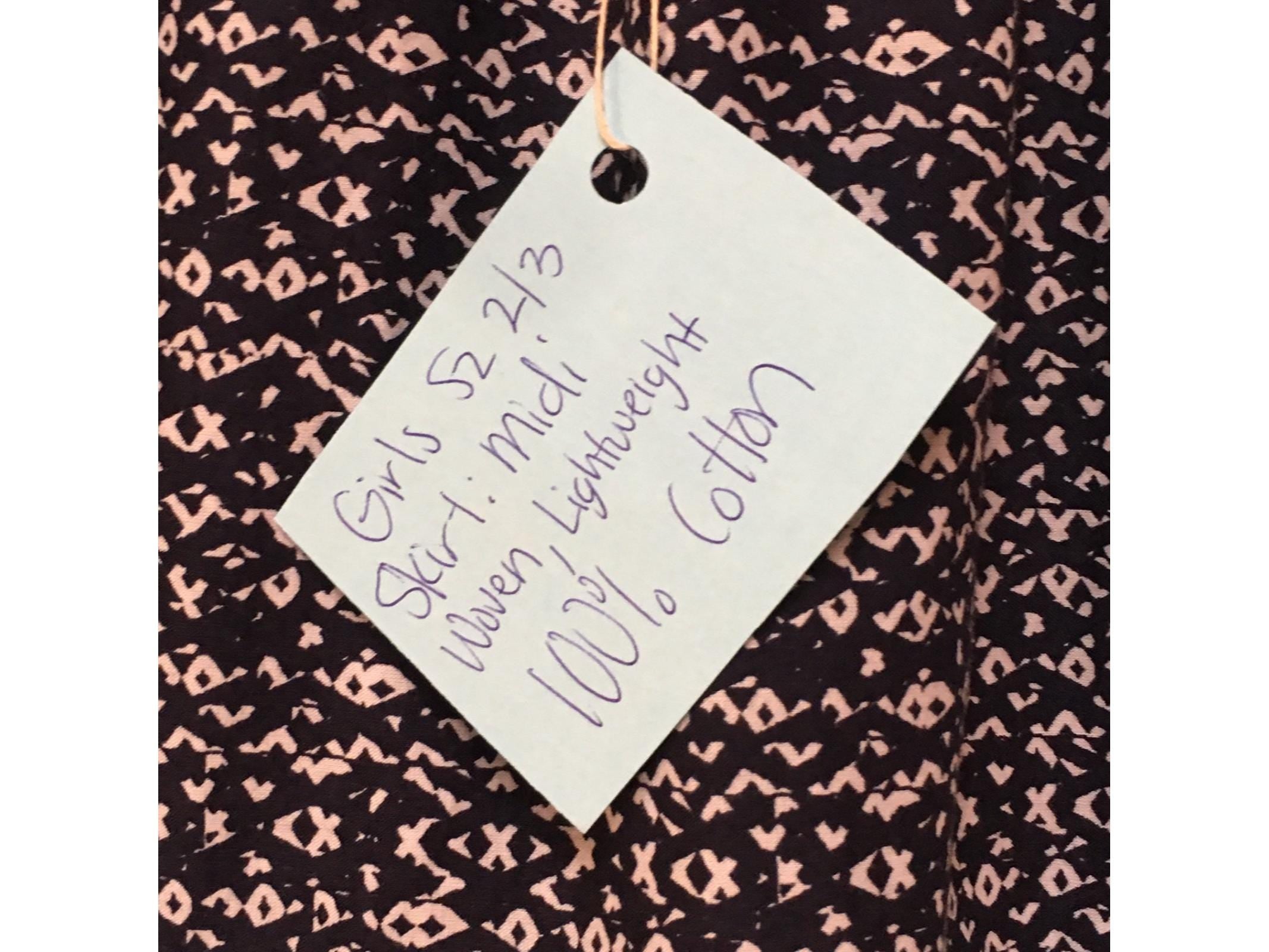 Midi Cotton Geometric Skirt (2-3)