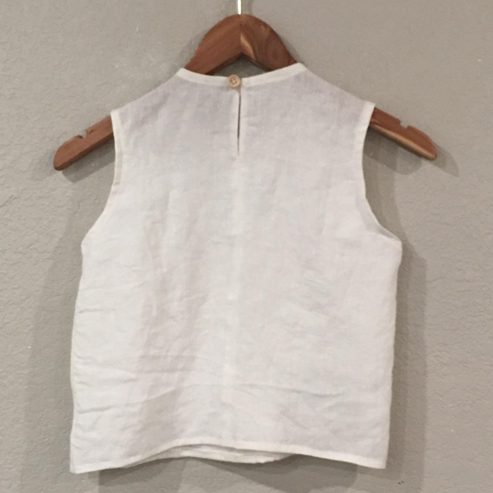 100% Linen Tank Top Girls (7-8)
