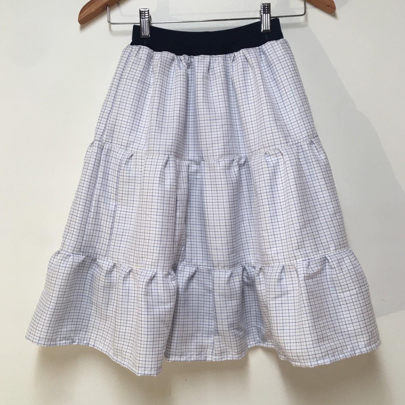 Maxi Cotton Checkered Skirt (6)