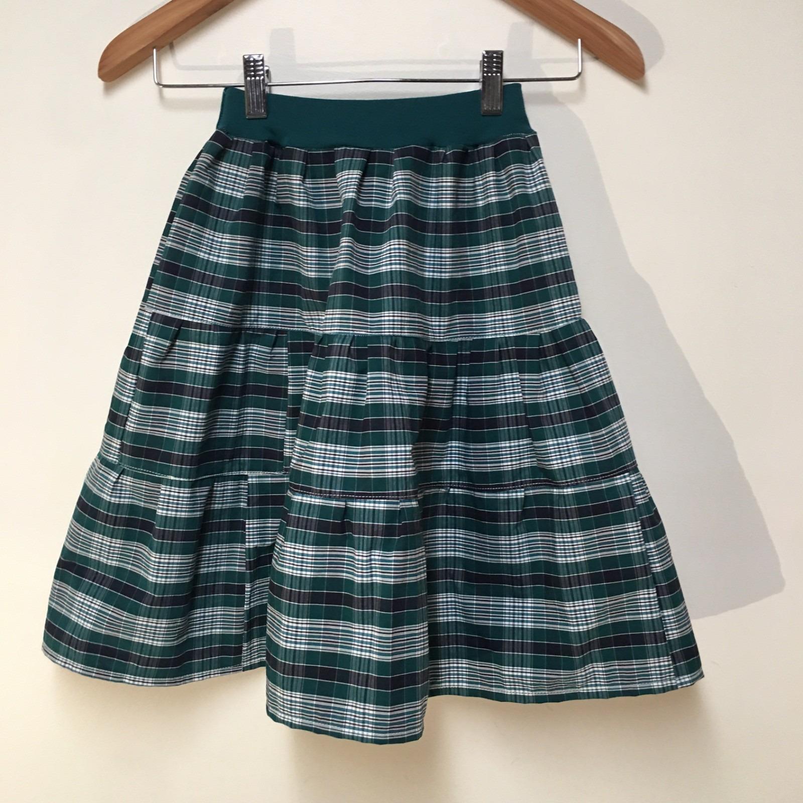 Maxi Blue Plaid Skirt Girls (2-3)