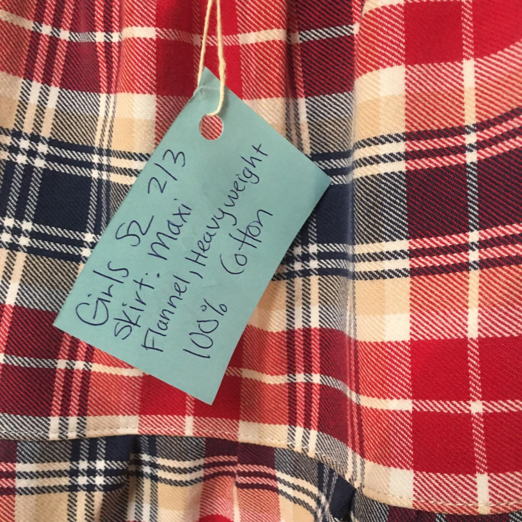 Maxi Flannel Plaid Skirt (2-3)
